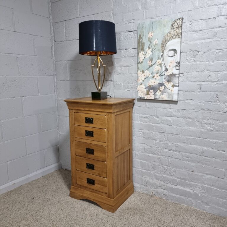 Oak FurnitureLand French farmhouse tallboy (4) Oak FurnitureLand French farmhouse tallboy (4)