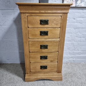 Oak FurnitureLand French farmhouse tallboy (7) Oak FurnitureLand French farmhouse tallboy (7)