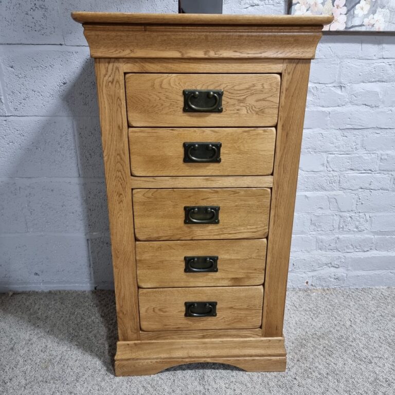 Oak FurnitureLand French farmhouse tallboy (7) Oak FurnitureLand French farmhouse tallboy (7)