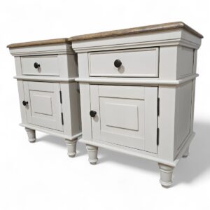 Shay Pre-Owned Bedside Drawers Almond Grey. Shay Pre-Owned Bedside Drawers Almond Grey.