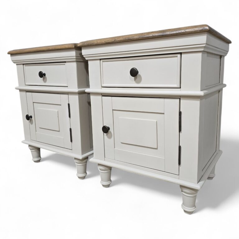 Shay Pre-Owned Bedside Drawers Almond Grey. Shay Pre-Owned Bedside Drawers Almond Grey.