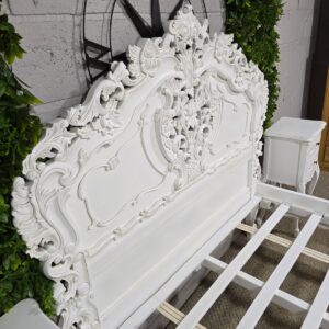 White Recoco Style Double Bed Frame White Recoco Style Double Bed Frame