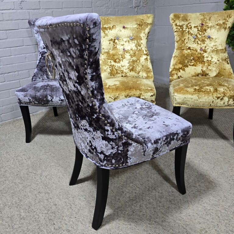 Barker and Stonehouse Velvet Dining Chairs Barker and Stonehouse Velvet Dining Chairs