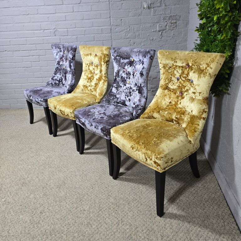 Barker and Stonehouse Velvet Dining Chairs Barker and Stonehouse Velvet Dining Chairs