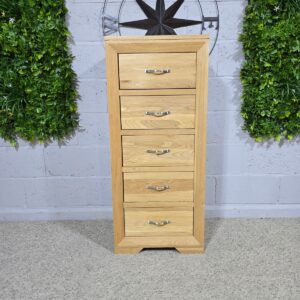 Oak FurnitureLand Bevel Tallboy Oak FurnitureLand Bevel Tallboy