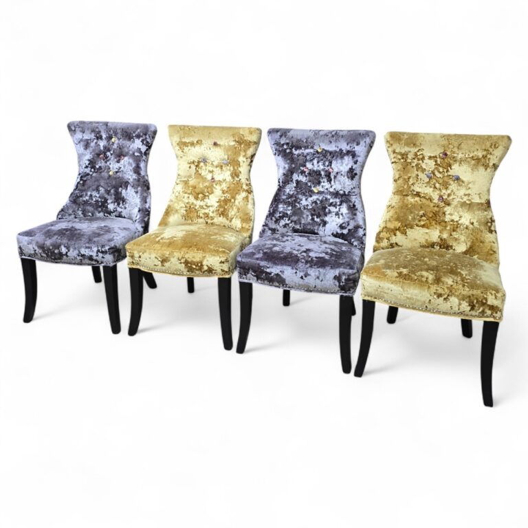 Barker and Stonehouse Velvet Dining Chairs Barker and Stonehouse Velvet Dining Chairs