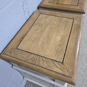 Shay Pre-Owned Bedside Drawers Almond Grey. Shay Pre-Owned Bedside Drawers Almond Grey.