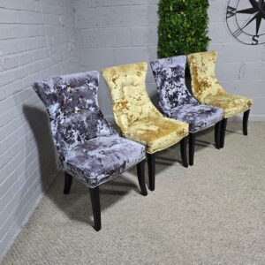 Barker and Stonehouse Velvet Dining Chairs Barker and Stonehouse Velvet Dining Chairs