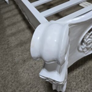 White Recoco Style Double Bed Frame White Recoco Style Double Bed Frame