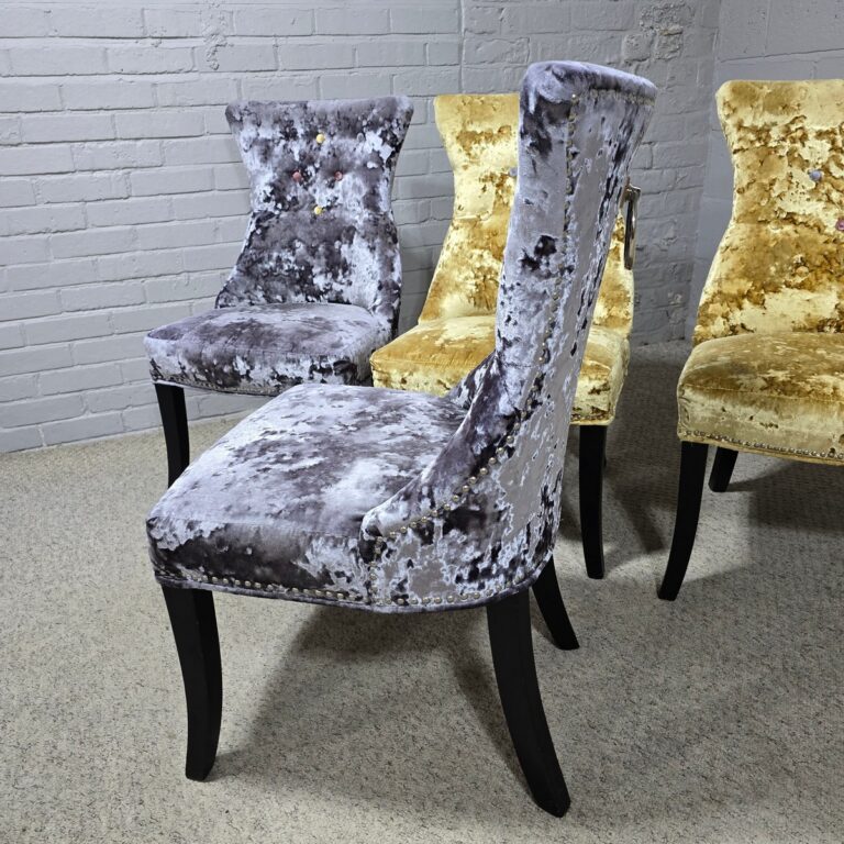 Barker and Stonehouse Velvet Dining Chairs Barker and Stonehouse Velvet Dining Chairs