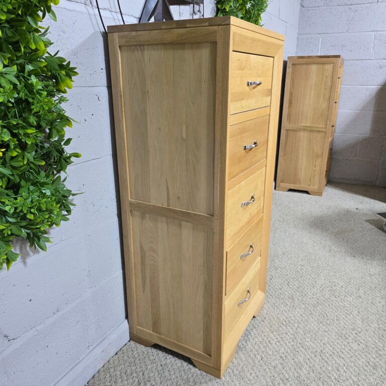 Bevel Tallboy in Solid Oak Bevel Tallboy in Solid Oak