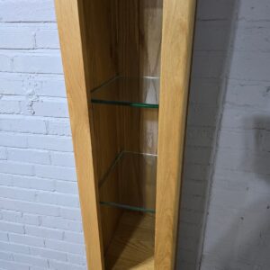 Slim Solid Oak Display Unit Pre-Loved Slim Solid Oak Display Unit Pre-Loved