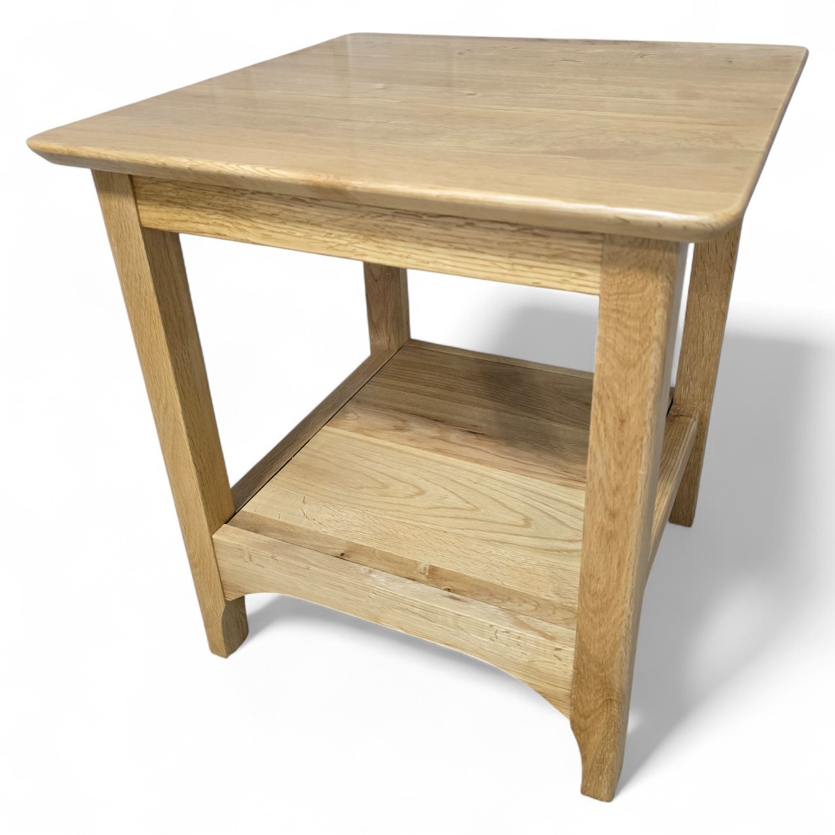 Second hand solid oak side table with natural finish and dovetail joint.s Functional design for any home.