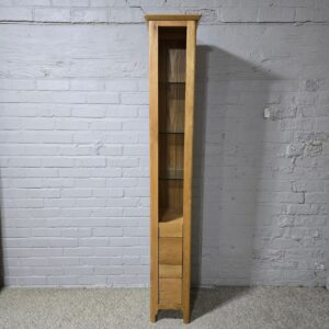 Slim Solid Oak Display Unit Pre-Loved Slim Solid Oak Display Unit Pre-Loved