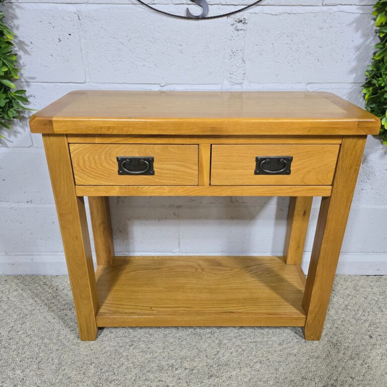 Second-Hand Solid Oak Console Table Second-Hand Solid Oak Console Table