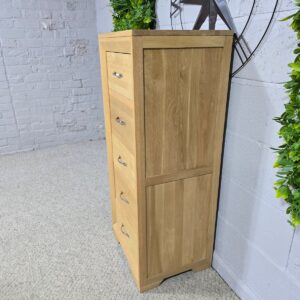 Bevel Tallboy in Solid Oak Bevel Tallboy in Solid Oak