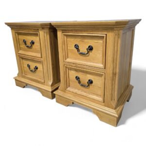 Pair of PreLoved Oak Bedside Drawers Pair of PreLoved Oak Bedside Drawers