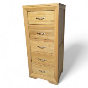 Bevel Tallboy in Solid Oak Bevel Tallboy in Solid Oak