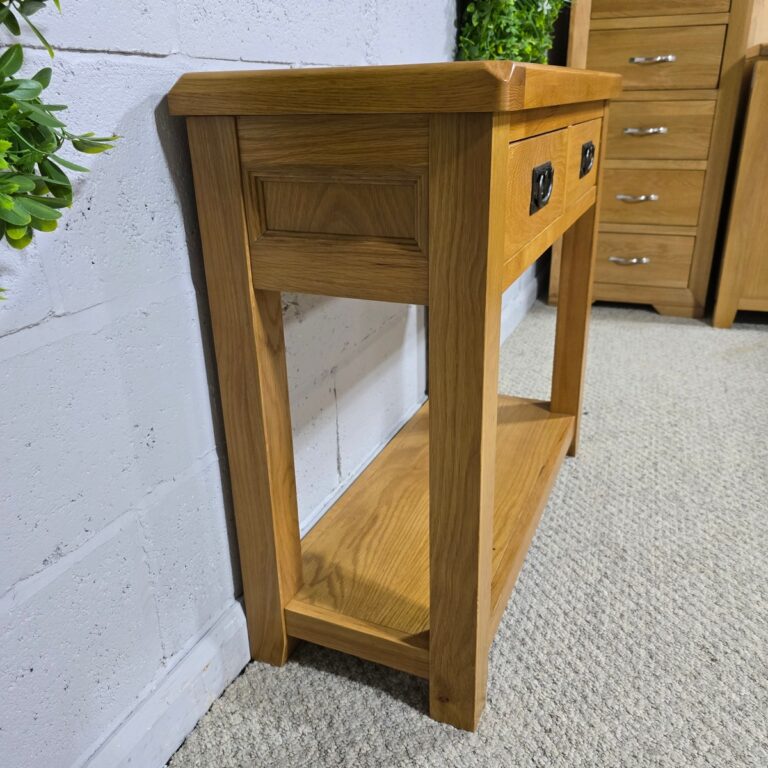Second-Hand Solid Oak Console Table Second-Hand Solid Oak Console Table