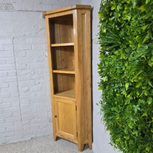 Solid Oak Corner Display Unit