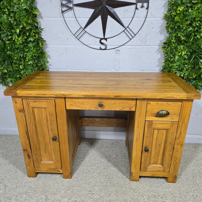 Solid Oak Barker and Stonehouse Desk Solid Oak Barker and Stonehouse Desk