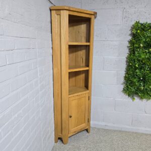 Solid Oak Corner Display Unit