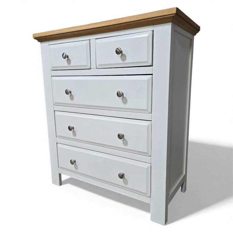 Next Chest of Drawers in Cream and Oak Next Chest of Drawers in Cream and Oak