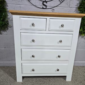Next Chest of Drawers in Cream and Oak Next Chest of Drawers in Cream and Oak