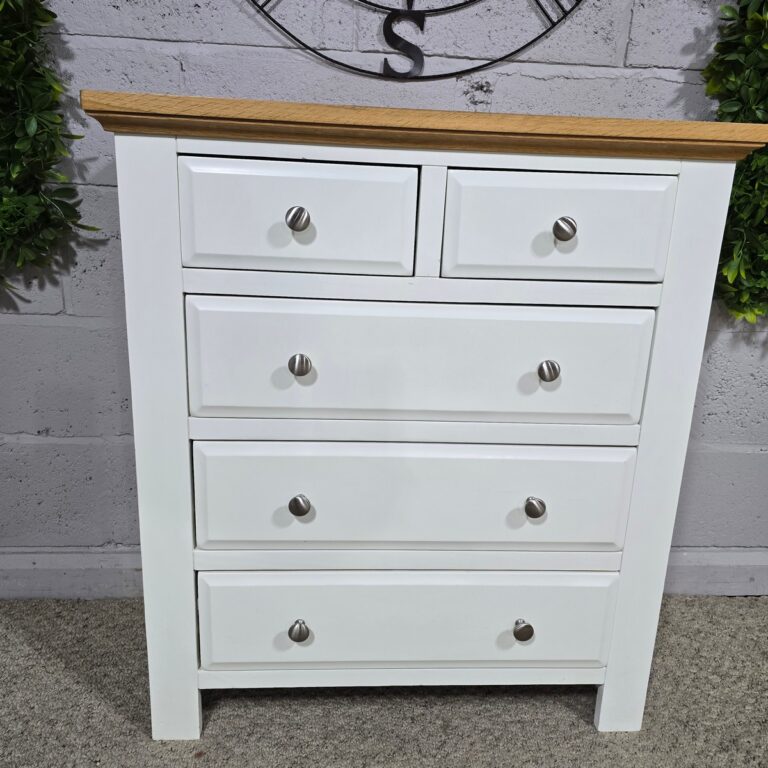 Next Chest of Drawers in Cream and Oak Next Chest of Drawers in Cream and Oak