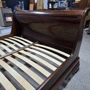 Pre-loved John Lewis King-Size Sleigh Bed in Part Solid Mahogany and Veneered Wood Pre-loved John Lewis King-Size Sleigh Bed in Part Solid Mahogany and Veneered Wood