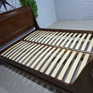 Pre-loved John Lewis King-Size Sleigh Bed in Part Solid Mahogany and Veneered Wood Pre-loved John Lewis King-Size Sleigh Bed in Part Solid Mahogany and Veneered Wood