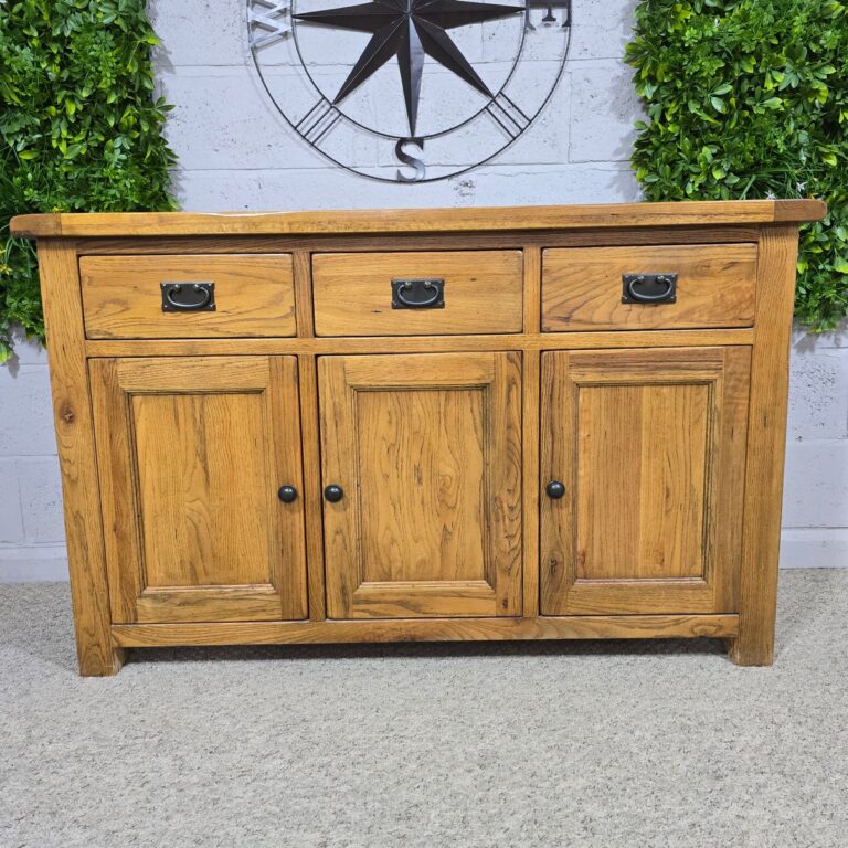 Explore the timeless charm of this pre-loved Barker and Stonehouse Rustic Solid Oak Sideboard.