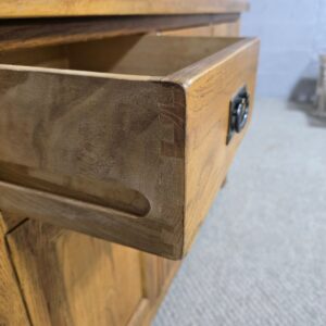 Explore the timeless charm of this pre-loved Barker and Stonehouse Rustic Solid Oak Sideboard.