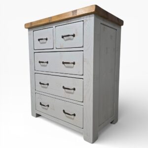 Peek inside its story... then write your own chapter with this pre-loved Oak Furniture Land Clermont chest. Peek inside its story... then write your own chapter with this pre-loved Oak Furniture Land Clermont chest.