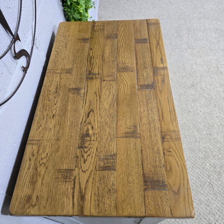 Peek inside its story... then write your own chapter with this pre-loved Oak Furniture Land Clermont chest. Peek inside its story... then write your own chapter with this pre-loved Oak Furniture Land Clermont chest.