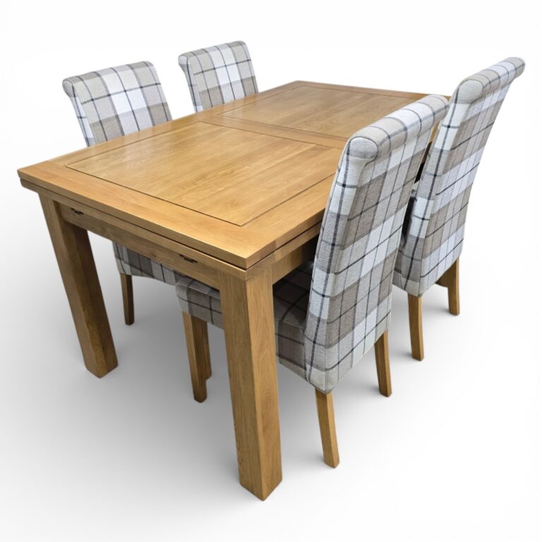 Peek inside its story... then write your own chapter with this pre-loved Oak Furniture Land dining set Peek inside its story... then write your own chapter with this pre-loved Oak Furniture Land dining set