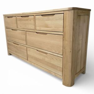 PreLoved Oak Furniture Land Romsey Solid Oak Seven-Drawer Chest PreLoved Oak Furniture Land Romsey Solid Oak Seven-Drawer Chest