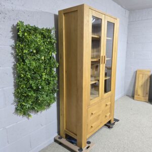 Pre-loved Barker and Stonehouse Solid Oak Display Unit: Timeless Elegance Pre-loved Barker and Stonehouse Solid Oak Display Unit: Timeless Elegance