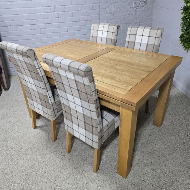 Peek inside its story... then write your own chapter with this pre-loved Oak Furniture Land dining set Peek inside its story... then write your own chapter with this pre-loved Oak Furniture Land dining set