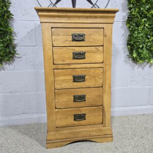 Pre-owned Oak Furniture Land French Farmhouse Tallboy: Timeless Charm and Huge Savings Pre-owned Oak Furniture Land French Farmhouse Tallboy: Timeless Charm and Huge Savings