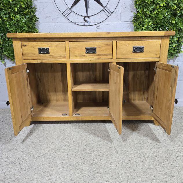 Barker and Stonehouse Solid Oak Sideboard: Timeless Quality and Character