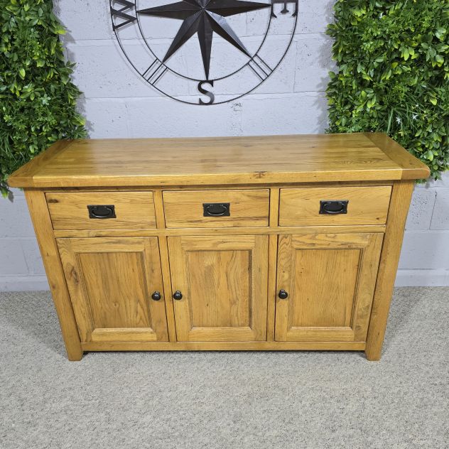 Barker and Stonehouse Solid Oak Sideboard: Timeless Quality and Character