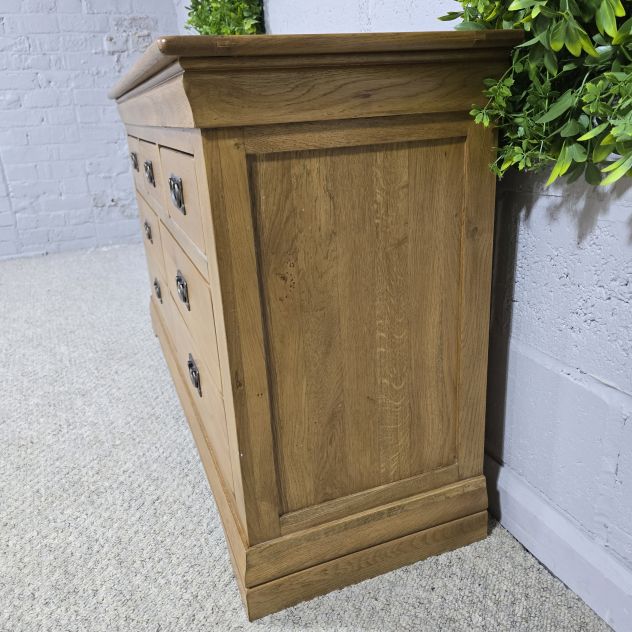French Farmhouse Rustic Solid Oak 3 over 4 Chest of Drawers - Save £414.99