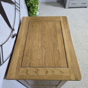Peek inside its story... then write your own chapter with this pre-owned Oak Furniture Land French Farmhouse tallboy Peek inside its story... then write your own chapter with this pre-owned Oak Furniture Land French Farmhouse tallboy