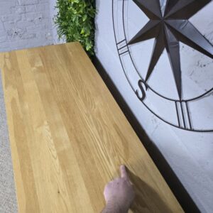Pre-loved Bevel Natural Solid Oak Large sideboard - Save hundreds on this elegant piece Pre-loved Bevel Natural Solid Oak Large sideboard - Save hundreds on this elegant piece