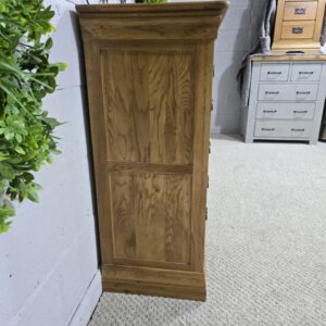 Peek inside its story... then write your own chapter with this pre-owned Oak Furniture Land French Farmhouse tallboy Peek inside its story... then write your own chapter with this pre-owned Oak Furniture Land French Farmhouse tallboy