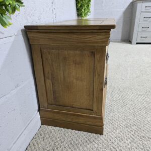 Explore the Unmatched Quality of Second-Hand Oak FurnitureLand French Farmhouse Rustic Solid Oak Bedside Drawers