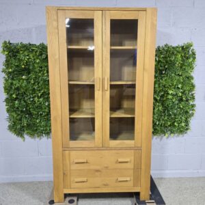 Pre-loved Barker and Stonehouse Solid Oak Display Unit: Timeless Elegance Pre-loved Barker and Stonehouse Solid Oak Display Unit: Timeless Elegance