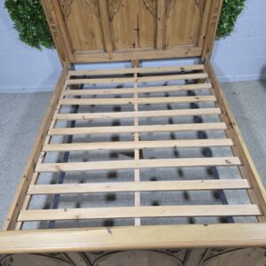 Explore the exquisite detail of this Barker and Stonehouse reclaimed pine king-size bed frame Explore the exquisite detail of this Barker and Stonehouse reclaimed pine king-size bed frame