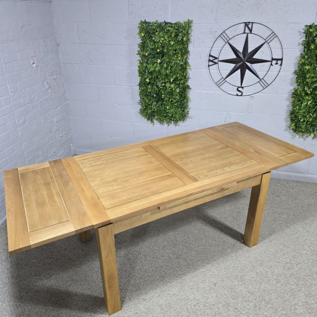 Peek inside its story... then write your own chapter with this pre-loved Oak Furniture Land dining set Peek inside its story... then write your own chapter with this pre-loved Oak Furniture Land dining set